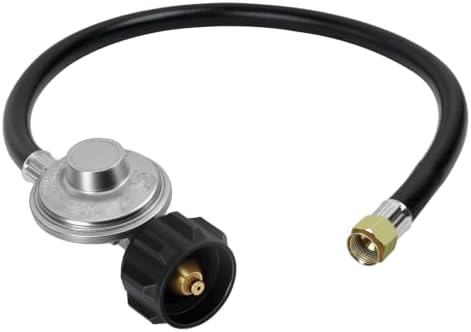 2 FT Propane Regulator with Hose, 3/8" Female Flare